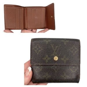 Authentic Louis Vuitton LV Vintage Compact Elise Monogram Coated Canvas Wallet